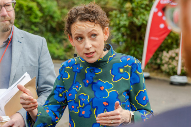 cork-ireland-25th-mar-2023-the-72nd-labour-party-conference-is-underway-at-the-silver-springs-hotel-cork-today-labour-senator-marie-sherlock-speaks-to-the-media-outside-the-conference-hall-c