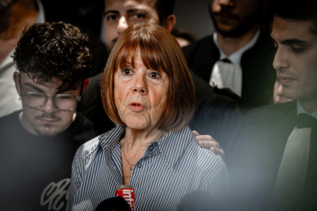 avignon-france-19th-dec-2024-gisele-pelicot-with-her-grandson-on-the-left-and-her-lawyer-stephane-babonneau-addresses-the-press-after-the-announcement-of-the-verdicts-in-the-mazan-rape-trial-in-av