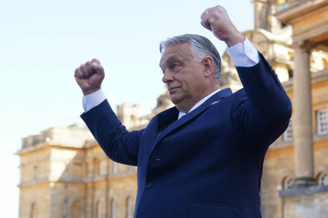 prime-minister-of-hungary-viktor-orban-arrives-to-attend-the-european-political-community-summit-at-blenheim-palace-in-woodstock-oxfordshire-picture-date-thursday-july-18-2024