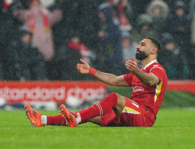 liverpools-mohamed-salah-celebrates-scoring-their-sides-second-goal-of-the-game-during-the-premier-league-match-at-anfield-liverpool-picture-date-sunday-january-5-2025