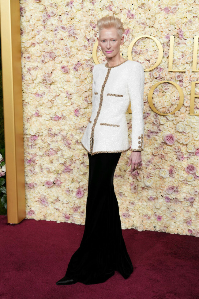 tilda-swinton-arrives-at-the-82nd-golden-globes-on-sunday-jan-5-2025-at-the-beverly-hilton-in-beverly-hills-calif-photo-by-jordan-straussinvisionap