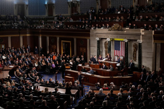 sen-amy-klobuchar-d-minn-at-the-clerks-podium-participates-in-a-joint-session-of-congress-as-it-convenes-to-confirm-the-electoral-college-votes-affirming-president-elect-donald-trumps-victory