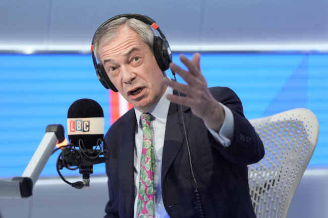 reform-uk-leader-nigel-farage-during-an-appearance-on-lbcs-nick-ferrari-at-breakfast-show-at-the-global-studios-in-london-picture-date-tuesday-january-7-2025