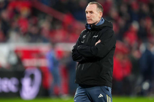 munster-interim-head-coach-ian-costello-before-the-investec-champions-cup-match-at-thomond-park-in-limerick-ireland-picture-date-saturday-january-11-2025