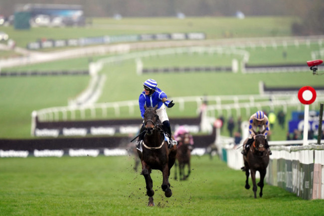 jockey-paul-townend-celebrates-on-energumene-as-they-win-the-betway-queen-mother-champion-chase-on-day-two-of-the-cheltenham-festival-at-cheltenham-racecourse-picture-date-wednesday-march-15-2023