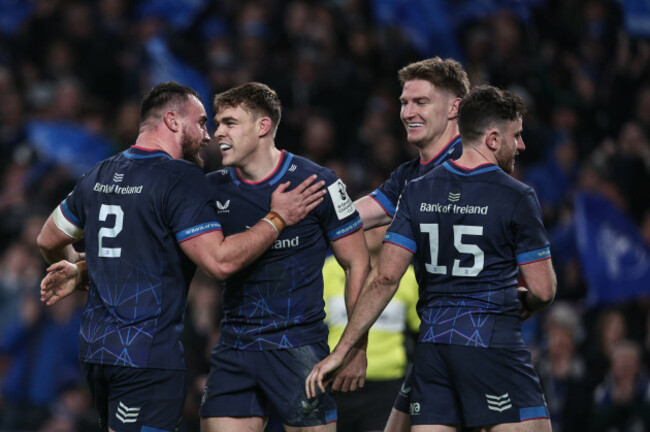 garry-ringrose-celebrates-after-scoring-his-sides-fifth-try-with-ronan-kelleher-jordie-barrett-and-hugo-keenan