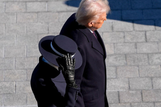 first-lady-melania-trump-left-and-president-donald-trump-walk-to-send-off-former-president-joe-biden-and-jill-biden-after-the-60th-presidential-inauguration-monday-jan-20-2025-at-the-u-s-capit