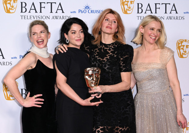 london-uk-14th-may-2023-london-uk-may-14th-2023-eva-birthistle-sarah-greene-sharon-horgan-and-anne-marie-duff-at-the-bafta-television-awards-with-po-cruises-the-royal-festival-hall-london