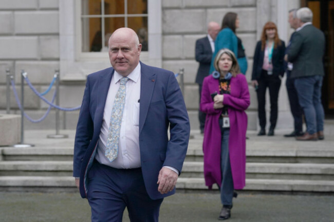 independent-td-noel-grealish-leaves-leinster-house-dublin-where-the-dail-was-set-to-resume-and-vote-on-the-nomination-of-micheal-martin-as-taoiseach-picture-date-wednesday-january-22-2025