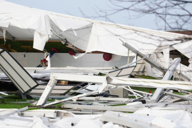 an-ice-skating-facility-in-blanchardstown-has-been-destroyed-after-strong-winds-tore-the-structure-apart-residents-across-ireland-have-been-urged-to-stay-at-home-as-the-entire-island-braces-for-the-a