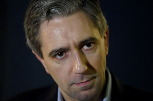 taoiseach-and-fine-gael-leader-simon-harris-arrives-at-talbot-hotel-stillorgan-dublin-for-the-first-regional-meeting-of-fine-gael-members-to-discuss-ratification-of-the-programme-for-government-pi