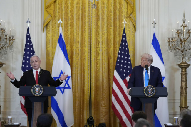 israeli-prime-minister-benjamin-netanyahu-answers-questions-during-a-news-conference-with-president-donald-trump-in-the-east-room-of-the-white-house-tuesday-feb-4-2025-in-washington-ap-photoal