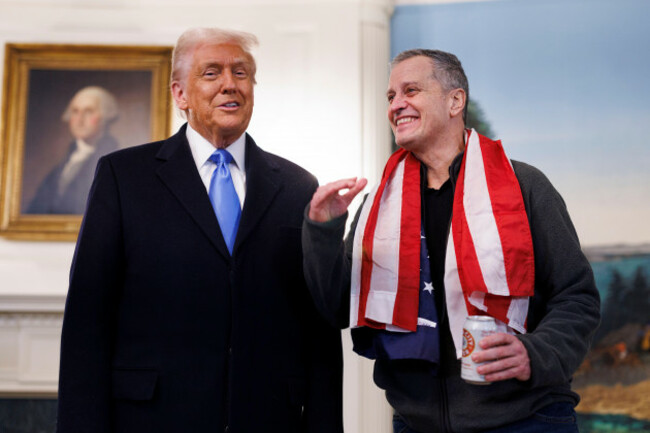 washington-united-states-of-america-11th-feb-2025-us-president-donald-trump-greets-mark-fogel-who-was-recently-released-from-prison-in-russia-in-the-diplomatic-reception-room-in-washington-dc-on