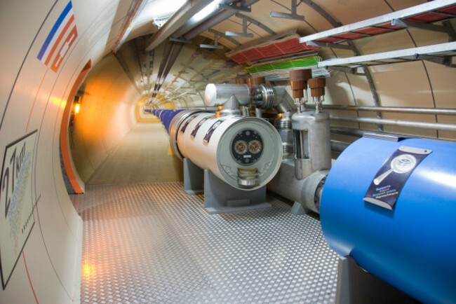 an-exhibit-of-a-large-hadron-collider-at-microcosm-the-cern-on-site-multimedia-exhibition-in-geneva