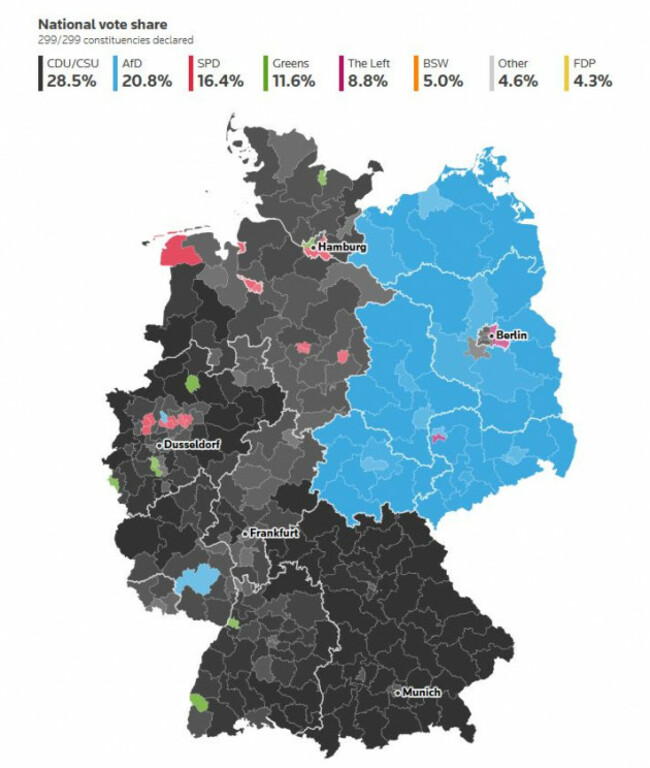 Germany map election
