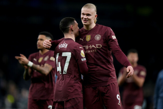 manchester-citys-phil-foden-left-and-erling-haaland-celebrate-after-the-premier-league-match-at-tottenham-hotspur-stadium-london-picture-date-wednesday-february-26-2025