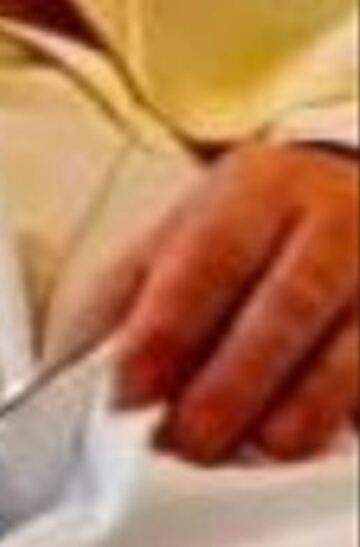 fake pope hand