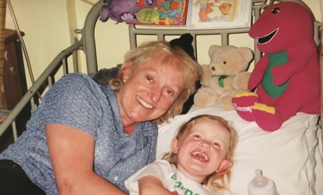 6. Grace Davitt (age 3), with her mum Lorraine Davidson, taken post-surgery after getting her first pacemaker in Crumlin Hospital