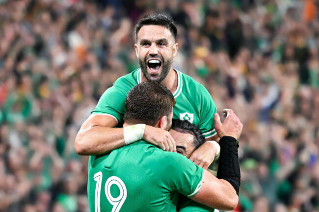 gerard-conor-murray-and-james-lowe-celebrate-victory-during-the-world-cup-rwc-2023-rugby-union-match-between-south-africa-springboks-and-ireland-on-september-23-2023-at-stade-de-france-in-saint-de