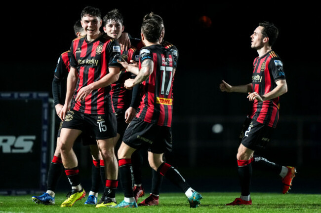 colm-whelan-celebrates-scoring-a-hat-trick-with-teammates