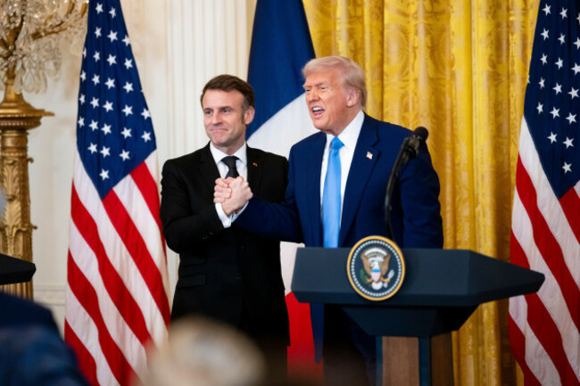 washington-feb-24-2025-u-s-president-donald-trump-and-french-president-emmanuel-macron-shake-hands-at-a-joint-news-conference-at-the-white-house-credit-joshua-sukoff
