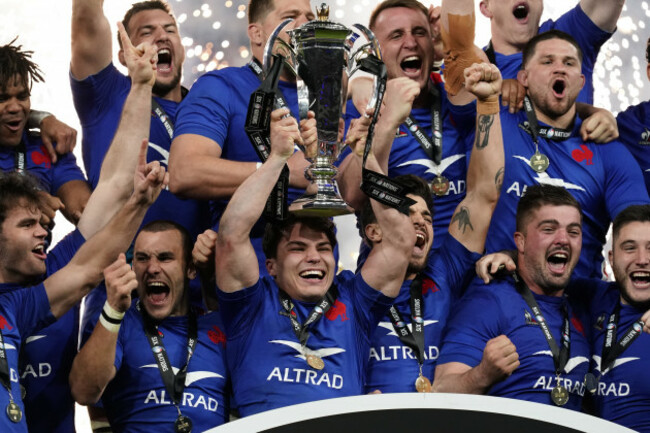 antoine-dupont-lifts-the-trophy-as-france-celebrate-the-grand-slam