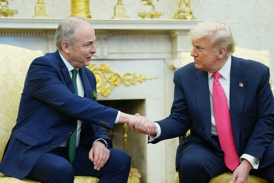 washington-united-states-12th-mar-2025-president-donald-trump-shakes-hands-with-the-taoiseach-of-ireland-micheal-martin-during-a-meeting-in-the-oval-office-at-the-white-house-in-washington-dc-on-w