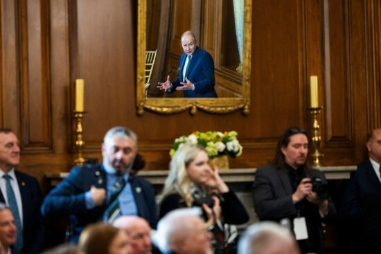 washington-united-states-12th-mar-2025-the-taoiseach-of-ireland-micheal-martin-is-seen-in-a-reflection-as-he-joins-us-president-donald-trump-and-speaker-of-the-house-mike-johnson-at-the-friends-of