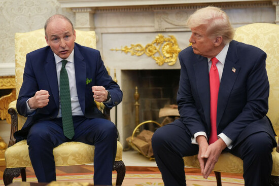 taoiseach-micheal-martin-during-a-bilateral-meeting-with-us-president-donald-trump-ahead-of-the-white-house-st-patricks-day-reception-in-washington-dc-as-part-of-his-week-long-visit-to-the-us-pictu