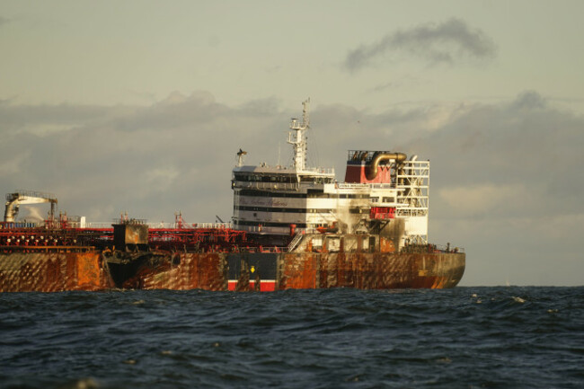 the-us-oil-tanker-mv-stena-immaculate-which-was-struck-by-the-solong-container-ship-in-the-humber-estuary-off-the-east-coast-of-yorkshire-on-monday-morning-picture-date-wednesday-march-12-2025