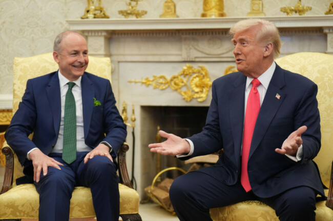 taoiseach-micheal-martin-during-a-bilateral-meeting-with-us-president-donald-trump-ahead-of-the-white-house-st-patricks-day-reception-in-washington-dc-as-part-of-his-week-long-visit-to-the-us-pictu
