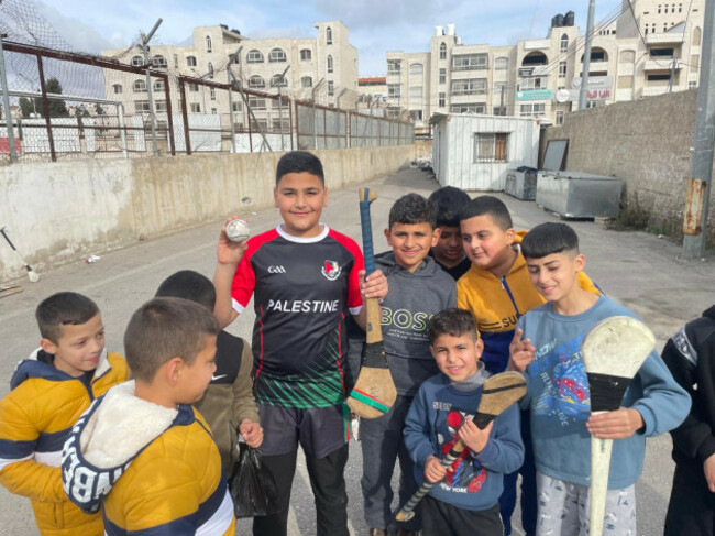 Group of boys with GAA Pal jersey (2)