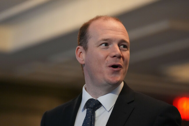 northern-ireland-communities-minister-gordon-lyons-during-the-northern-ireland-bureau-breakfast-at-neds-club-in-washington-dc-see-pa-story-irish-us-ulster-photo-credit-should-read-niall-carsonpa