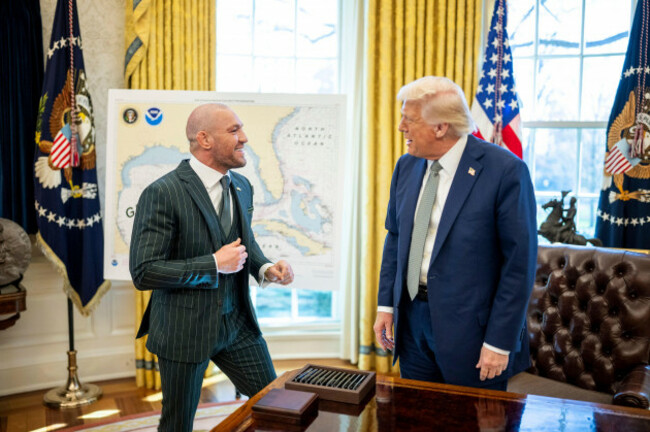 washington-united-states-17th-mar-2025-u-s-president-donald-trump-chats-with-irish-mma-fighter-conor-mcgregor-for-st-patricks-day-at-the-oval-office-of-the-white-house-march-17-2025-in-washin