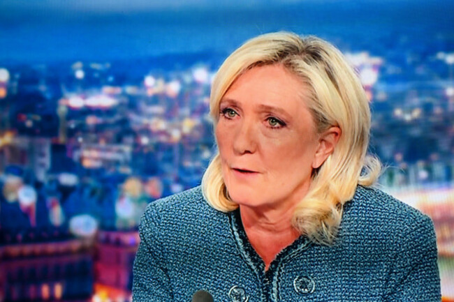march-31-2025-brive-france-france-illustration-picture-of-marine-le-pen-speaking-on-tf1-french-tv-channel-on-march-31-2025-a-few-hours-after-she-was-found-guilty-of-embezzlement-by-the-paris-c