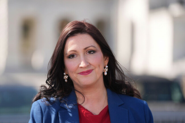 northern-ireland-deputy-first-minister-emma-little-pengelly-speaks-to-media-outside-the-us-capitol-in-washington-dc-picture-date-wednesday-march-12-2025