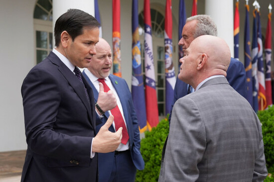 secretary-of-state-marco-rubio-and-health-and-human-services-secretary-robert-f-kennedy-jr-second-from-right-arrive-before-president-donald-trump-speaks-during-an-event-to-announce-new-tariffs-in