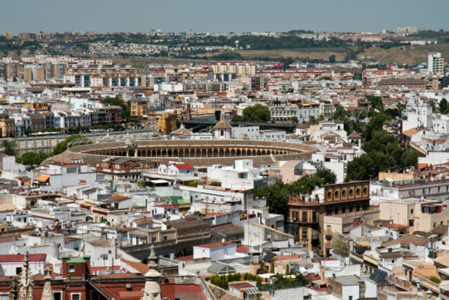 seville-city-view-from-cathedral-tower-showing-bullring