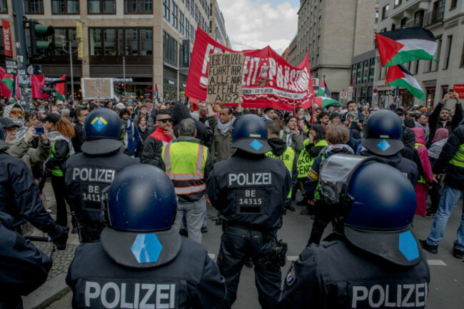 pro-palestine-demonstrators-gathered-at-berlins-potsdamer-platz-on-april-20-2024-as-part-of-a-nationwide-protest-calling-for-germany-to-cease-arms-supplies-to-israel-the-rally-under-the-banner-s