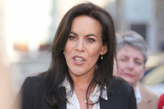 minister-for-health-jennifer-carroll-macneill-speaking-outside-the-education-centre-st-michaels-hospital-dublin-during-the-launch-of-three-womens-health-fund-projects-aimed-at-protecting-and-impr