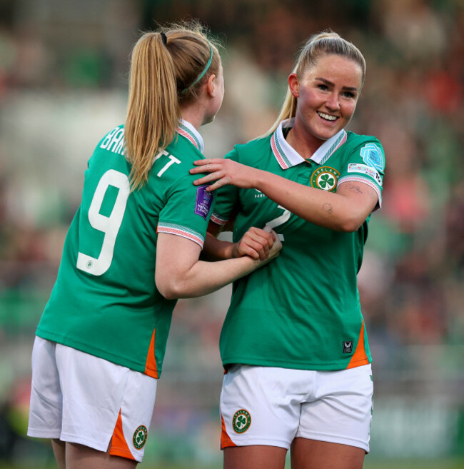 amber-barrett-celebrates-scoring-a-goal-with-jessie-stapleton