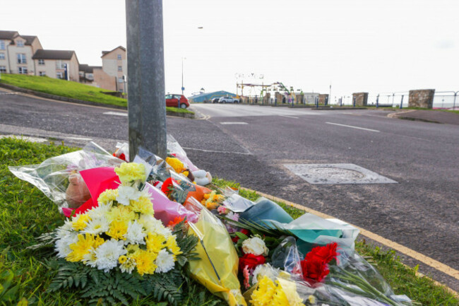 flowers-left-on-atlantic-way-in-bundoran-town-in-tribute-to-ronan-wilson-from-kildress-in-co-tyrone-who-was-killed-in-a-hit-and-run-the-nine-year-old-killed-had-been-visiting-the-donegal-town-of-bun