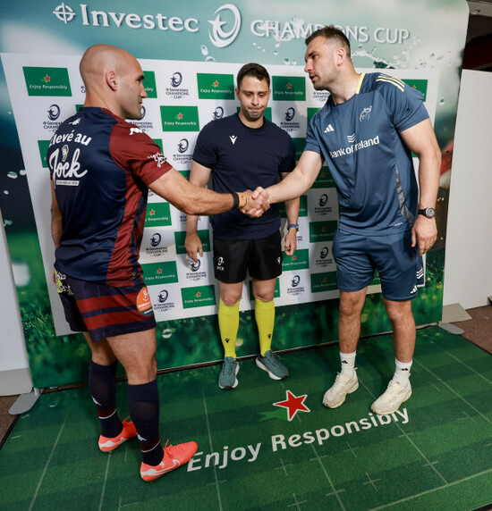 maxime-lucu-nika-amashukeli-and-tadhg-beirne-during-the-coin-toss