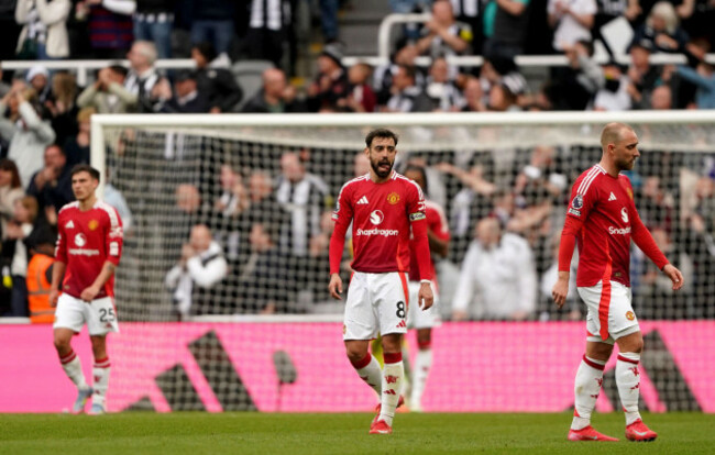 manchester-uniteds-bruno-fernandes-centre-reacts-after-his-side-conceded-a-fourth-goal-during-the-premier-league-match-at-st-james-park-newcastle-upon-tyne-picture-date-sunday-april-13-2025