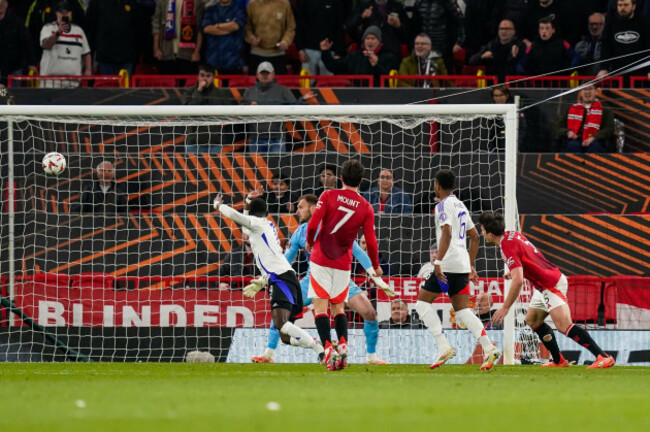 manchester-uk-17th-apr-2025-harry-maguire-of-manchester-united-scores-to-make-it-5-4-during-the-manchester-united-vs-olympique-lyonnais-quarter-final-2nd-leg-uefa-europa-league-match-at-old-traffo