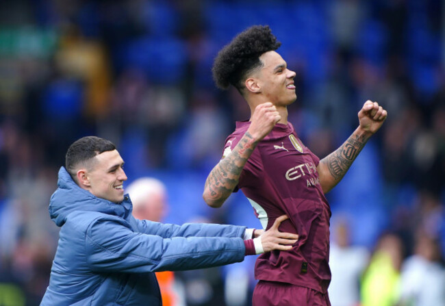 manchester-citys-nico-oreilly-salutes-the-fans-following-the-premier-league-match-at-goodison-park-liverpool-picture-date-saturday-april-19-2025