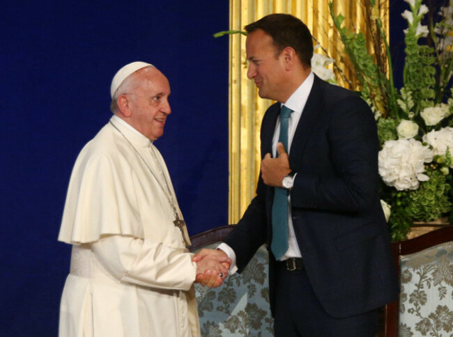 pope-francis-left-shakes-hands-with-taoiseach-leo-varadakar-after-his-speech-in-st-patricks-hall-at-dublin-castle-dublin-as-part-of-his-visit-to-ireland