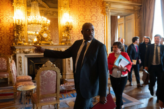 paris-france-17th-apr-2025-britain-s-foreign-secretary-david-lammy-waits-for-a-meeting-in-paris-quai-orsay-france-april-17-2025-photo-by-jeanne-accorsinipoolabacapress-com-credit-abaca-pre