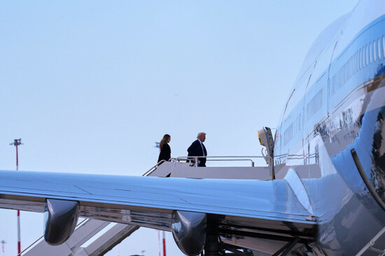 president-donald-trump-and-first-lady-melania-trump-arrive-to-board-air-force-one-at-leonardo-da-vinci-international-airport-saturday-april-26-2025-in-rome-after-attending-the-funeral-of-pope-fra