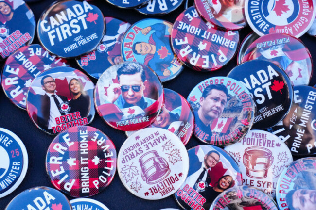 vaughan-can-22nd-apr-2025-button-badges-are-sold-before-federal-conservative-leader-pierre-poilievre-holds-a-canada-first-rally-for-change-in-vaughan-on-tuesday-march-24-2025-credit-the-canadi